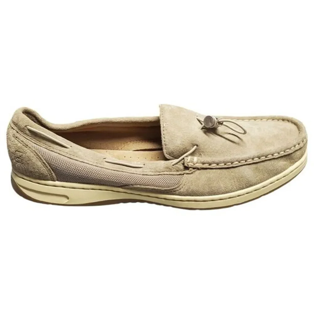 SPERRY Top Spider Nautical Boat Shoes Womens Size 10 Gray Suede Slip On 9453333